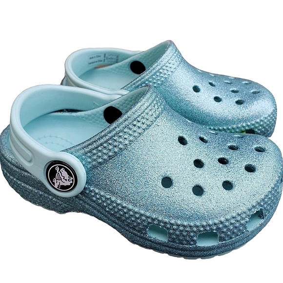 ☆Crocs Blue Iridescent Glitter Crocs☆ - Picture 5 of 6
